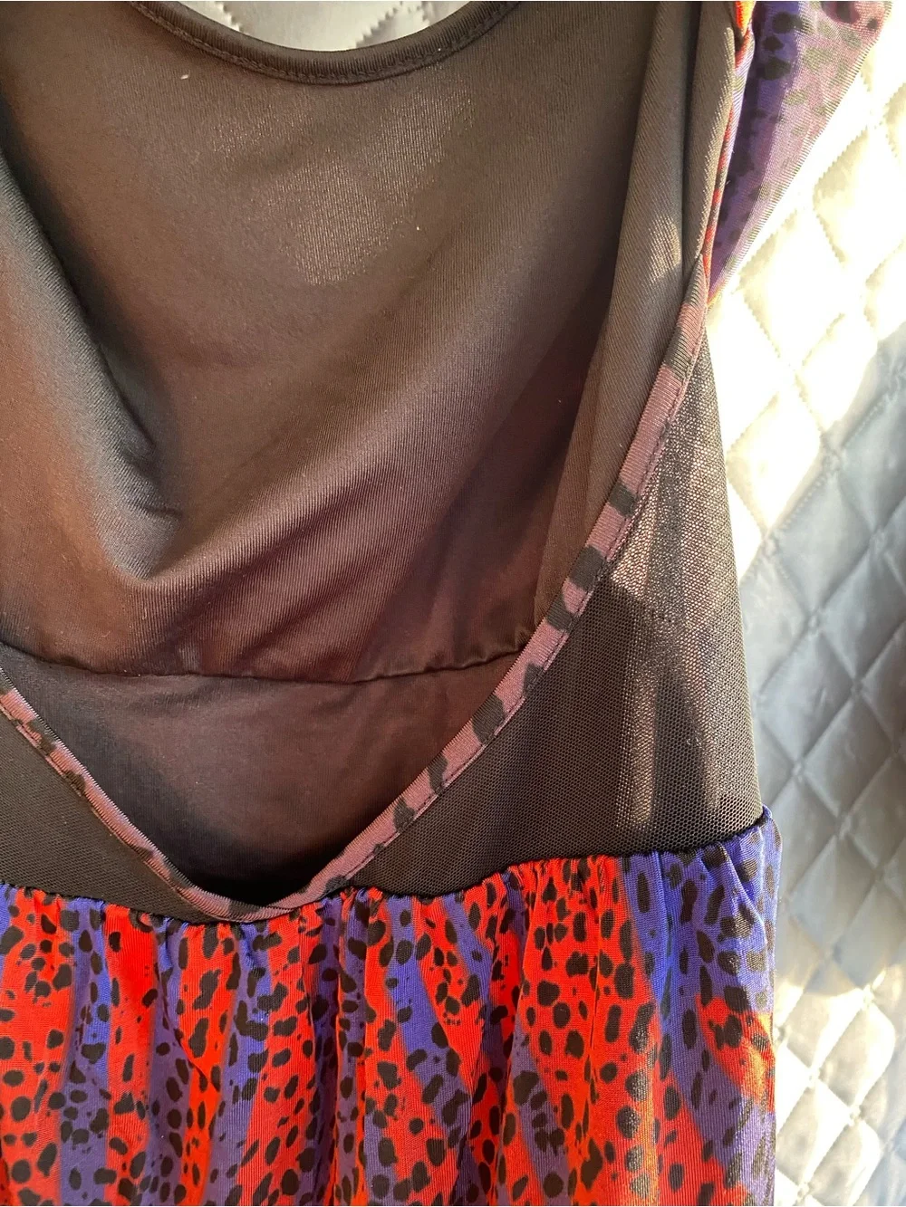 Vintage Y2K Bebe Mixed Animal Print Mesh Cowl Dress - XS - Picture 4 of 5
